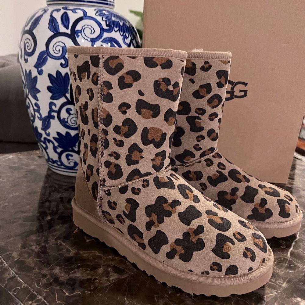 New UGG Classic Cheetah Print boots